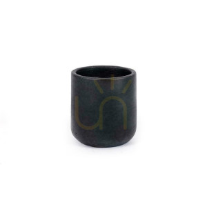 Cupa din teracotă neagră BAZAR BIZAR Burned Collection 8 cm