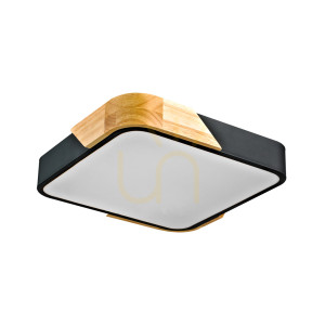 Lampa de suprafață Italux Wood Santer LED 24W alb lemn PLF-13187-BK-WO