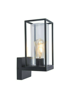 Lampă de perete exterior Lutec FLAIR negru aluminiu sticlă 5288801012