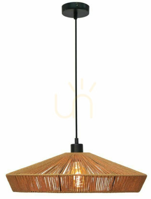 Lampă suspendată Lucide YUNKAI 50 cm lemn negru Japandi 10413/50/72