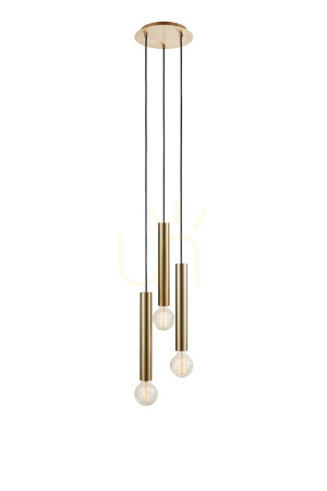 Pendul Markslojd Sencillo 3 becuri alamă metal 25 cm 108436