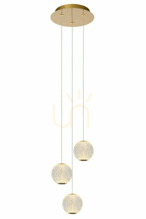Lampă suspendată Lucide CINTRA LED aurie 25 cm 13499/13/60