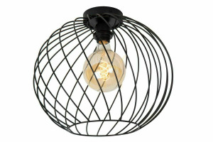 Plafonieră Lucide DANZA neagră metal 40 cm E27 21128/40/30
