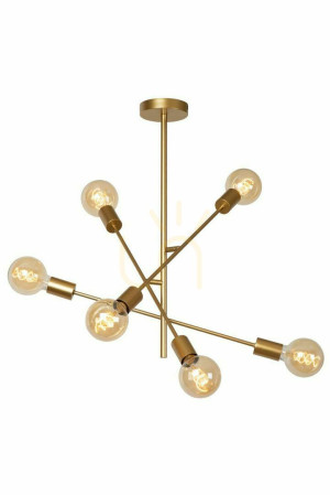Plafoniera Lucide Lester aurie metal vintage 6xE27 21119/06/02