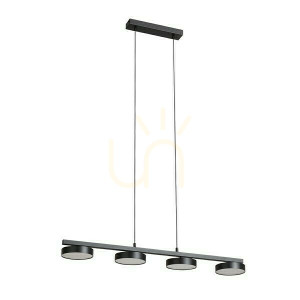 Aretha Iv Lampă suspendată negru 230 V Led 4x12 W 3000 K