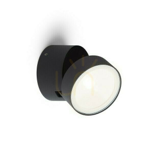 Aplică Flavio R Montat la suprafață Negru 230 V Led 6 W 110° Ip54 3000 K