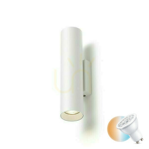 Lampă de perete Luke lampă de perete Alb 230 V Led Gu10 2x7 W.
