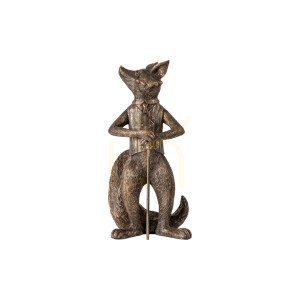 Figurină vulpe decorativă bronz Gallery Direct poliresină 31,5 cm 5059413756559