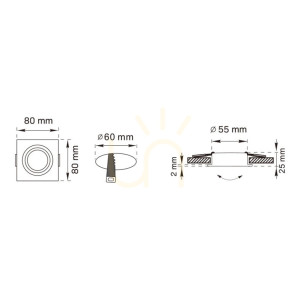 Spot încastrat Zuma Line FINN OB2211CL02-B GU10