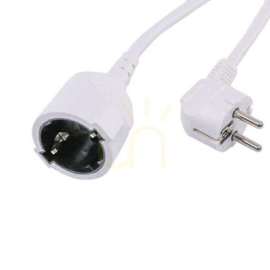 Cablu prelungitor 1 priză 3m V-TAC (3G 1.5mm2 X 3M ) 10/16A Alb VT-3001