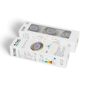 Set de oculare 3x5W GU10 Satin V-TAC VT-4444 6400K 400lm