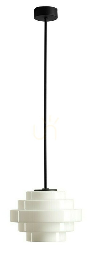 Plafon Aldex Filo Milky M Negru Sticlă Ø22 cm 1x15W 9001PL_G1_M