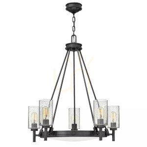 Candelabru Collier - 5 surse de lumină - Negru stins Elstead
