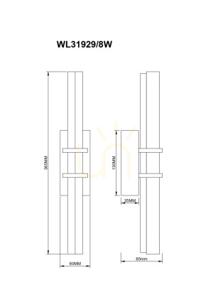 Aplice Zuma Line IGGLY WL31929/8W auriu 1xLED