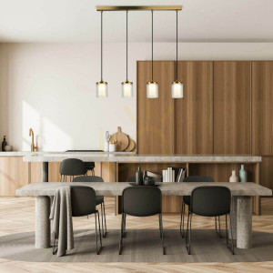Linie LED 29W 3000k Metal-glass Gold ZAMBELIS