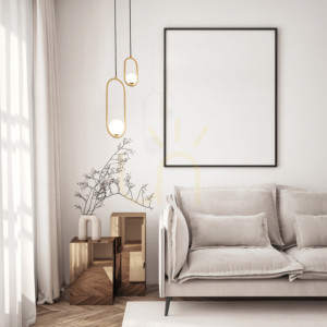 Lampă suspendată Zambelis G9 7W metal aur mat sticlă opală 50 cm