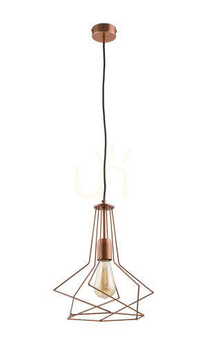 ORO Lampă suspendată cupru 1XE27/15W