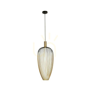 Pendul Lucide AURELIE auriu/negru metal, 30 cm, 21442/01/10