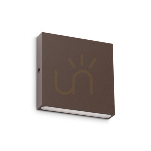 Lampă de perete exterior Ideallux POST-IT maro LED 3W IP65 8 cm 335896