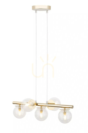 Lampă suspendată Sigma AVOLA 5xG9 aur sticlă transparentă SKU 40799