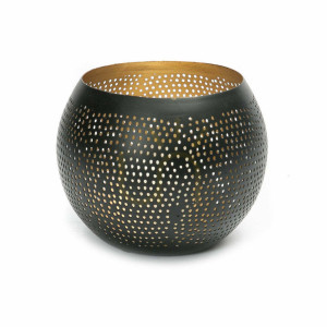 Decoratiune bila cu piercing aur negru M 15 cm