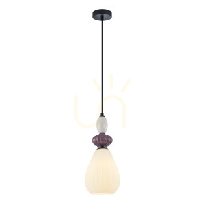 Lampă suspendată Italux Domali negru E27 PND-36816-1C-BK-WH