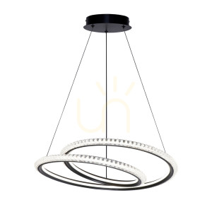Pendul LED Italux Kortia Negru 48 cm 35W 3000K-6000K PND-64873-BK