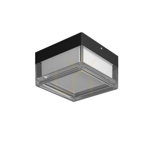 Plafon LED Italux Nefis Negru 9W IP65 960 lm PLF-53628-BK