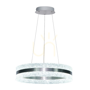 Lampă suspendată Italux Nelia argintie sticlă transparentă LED 35W PND-45283-SCHR