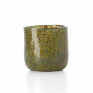 Suport pentru lumânări verde 9x9x9 cm Handmade Decor interior