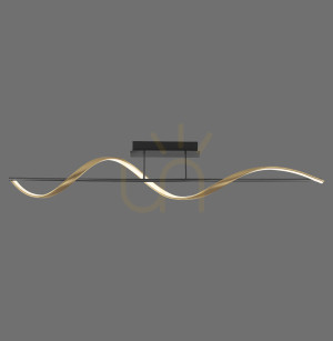 Q-SWING Plafond 6385-13 Alamă 1xLED