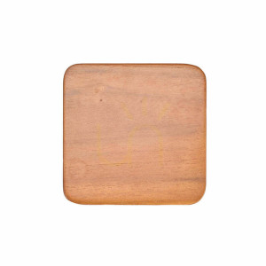 Suport pahar BAZAR BIZAR din lemn mahon neted 10x10 cm