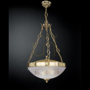 Lustră suspendată Italux 3 becuri E27 sticlă aurie L.6112/3