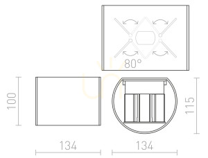 Lampa de perete Rendl Tito R Garden, albă, 230 V, LED 6 W, IP54, 3000 K