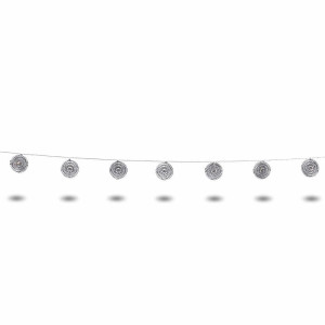 Lanț luminos decorativ Markslojd 703172 cu 10 globuri rotunde argintiu 1,9 m