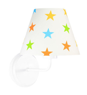 Lampă de perete pentru copii Raggio E27 60W lemn / metal, stele colorate