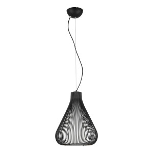 Lampă suspendată Italux Black Inksis E27 neagră metalică 32 cm MDM2245-1