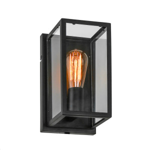 Aplică de perete Italux Laverno neagră mat E27 metal și sticlă MB-402621-1-B