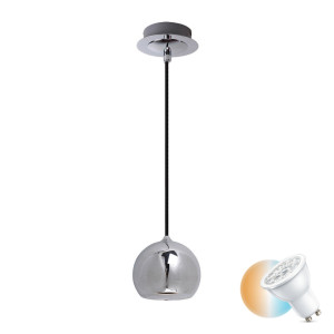 Pendul Italux James CH GU10 crom metalic Ø12 cm FH5951-BCB-120