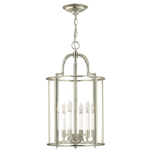 Gentry 6 pendellampa - polerad nickel Elstead