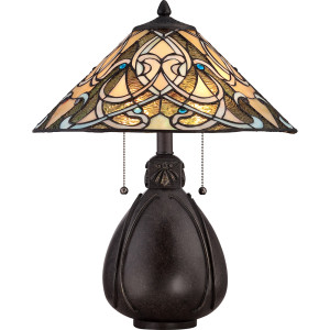 INDIA 2 Tiffany bordslampa - Elstead