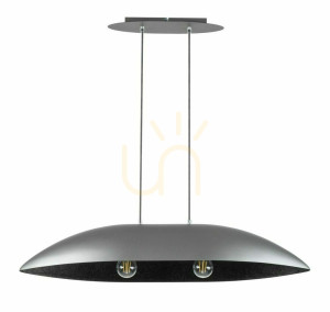Pendellampa Sigma Gondola M silver svart 84 cm E27 SKU 40643