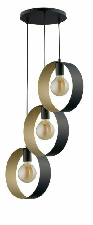 Pendellampa Sigma Happy 3 svart/guld 32285