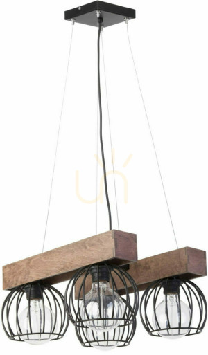 Pendellampa Sigma Milan 4 svart/brun E27 31576