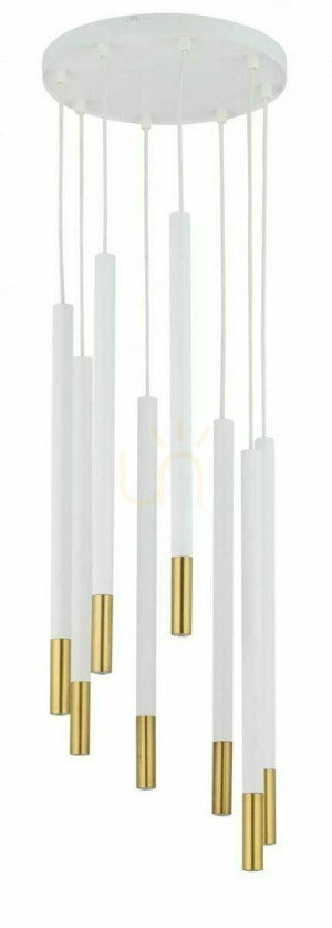 Pendellampa Sigma Sopel Due 8 vit/guld 30 cm SKU 33240
