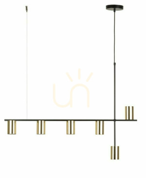 Pendellampa Sigma Vendo 6 svart mässing 33696