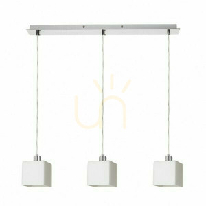 Dados Iii 60 Hänglampa Opal Glas/Krom 230 V Led E27 3x11 W.