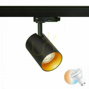 Connor Spotlight för 3-fas skena svart/guld 230 V Led Gu10 10 Watt.