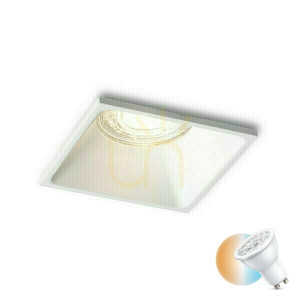 Zuri Sq Infälld armatur Vit 230 V Gu10 35 W.