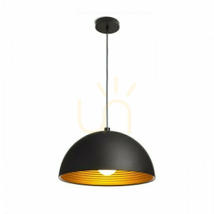 Carissima 40 matt svart/guld taklampa 230 V E27 42 W.